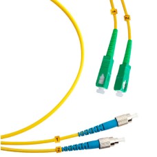 Шнур оптический duplex SC/APC-FC/UPC 9/125 sm 1,5м LSZH Cabeus FOP(d)-9-SC/APC-FC/UPC-1,5m